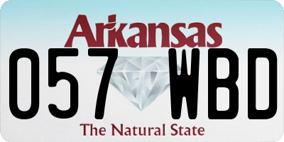 AR license plate 057WBD