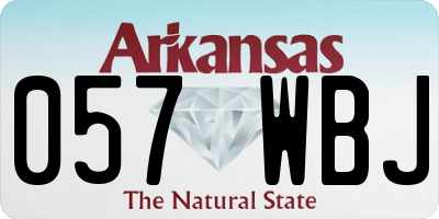AR license plate 057WBJ