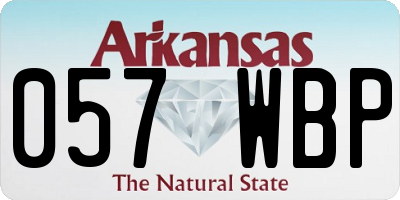 AR license plate 057WBP