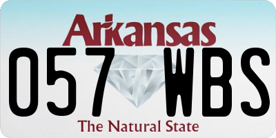 AR license plate 057WBS