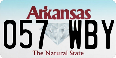 AR license plate 057WBY