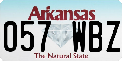 AR license plate 057WBZ