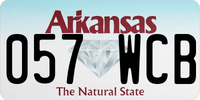 AR license plate 057WCB