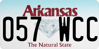 AR license plate 057WCC