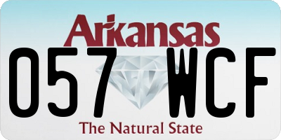 AR license plate 057WCF