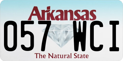 AR license plate 057WCI