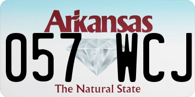AR license plate 057WCJ