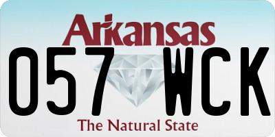 AR license plate 057WCK