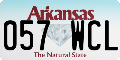 AR license plate 057WCL