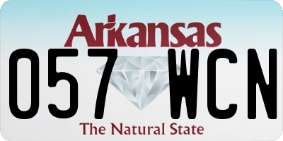 AR license plate 057WCN