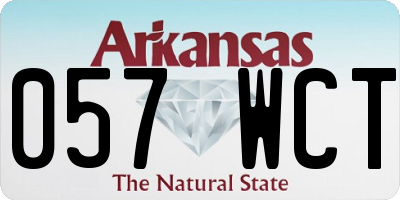 AR license plate 057WCT