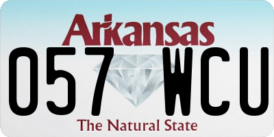 AR license plate 057WCU