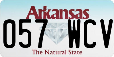 AR license plate 057WCV