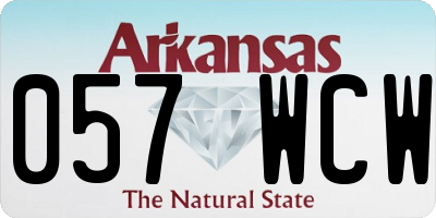 AR license plate 057WCW