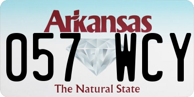 AR license plate 057WCY