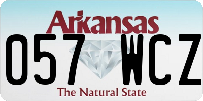 AR license plate 057WCZ