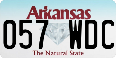 AR license plate 057WDC
