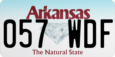 AR license plate 057WDF