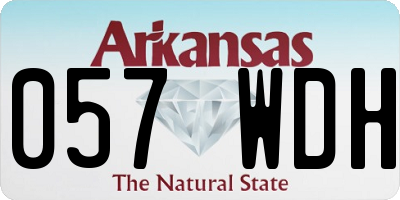 AR license plate 057WDH
