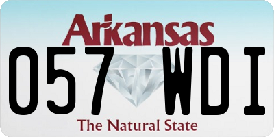 AR license plate 057WDI