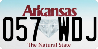 AR license plate 057WDJ