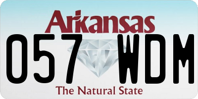 AR license plate 057WDM