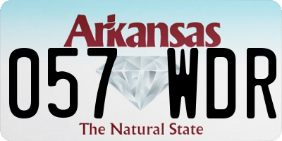 AR license plate 057WDR