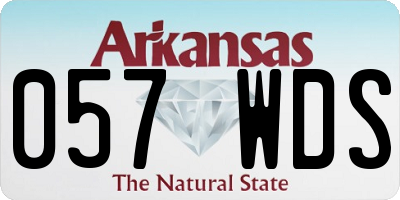AR license plate 057WDS