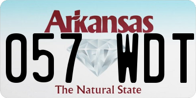 AR license plate 057WDT