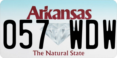 AR license plate 057WDW