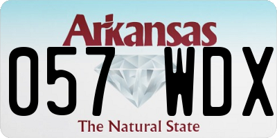 AR license plate 057WDX
