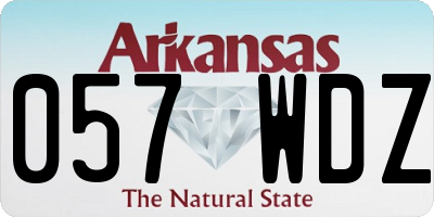 AR license plate 057WDZ