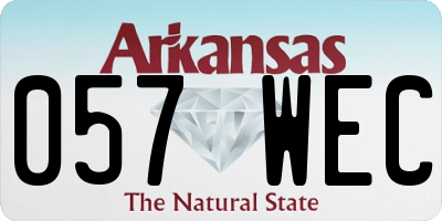 AR license plate 057WEC