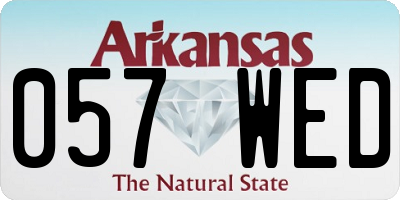 AR license plate 057WED