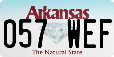 AR license plate 057WEF