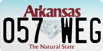 AR license plate 057WEG