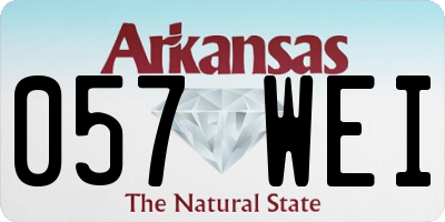 AR license plate 057WEI