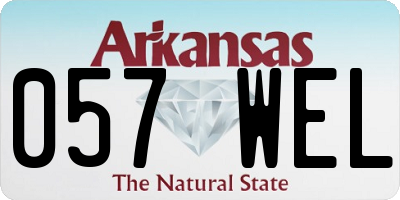 AR license plate 057WEL