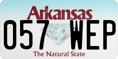 AR license plate 057WEP