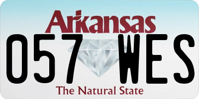 AR license plate 057WES