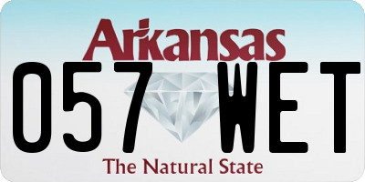 AR license plate 057WET