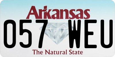 AR license plate 057WEU