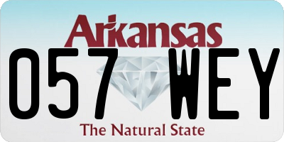 AR license plate 057WEY