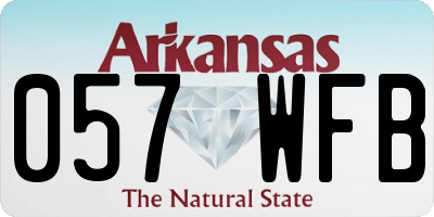 AR license plate 057WFB