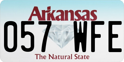 AR license plate 057WFE