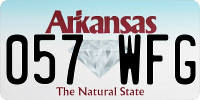 AR license plate 057WFG
