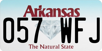 AR license plate 057WFJ