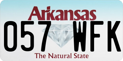 AR license plate 057WFK
