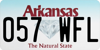 AR license plate 057WFL