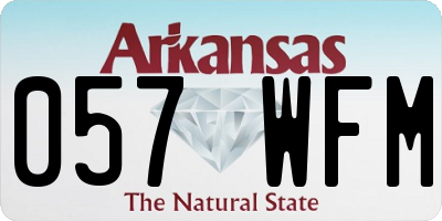AR license plate 057WFM